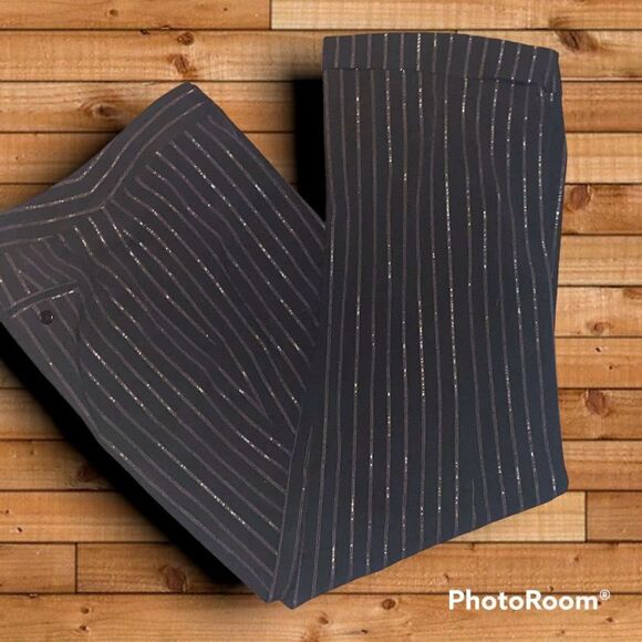 VINTAGE Wide Leg Stretch Pants with Metallic Detail - Picture 1 of 3